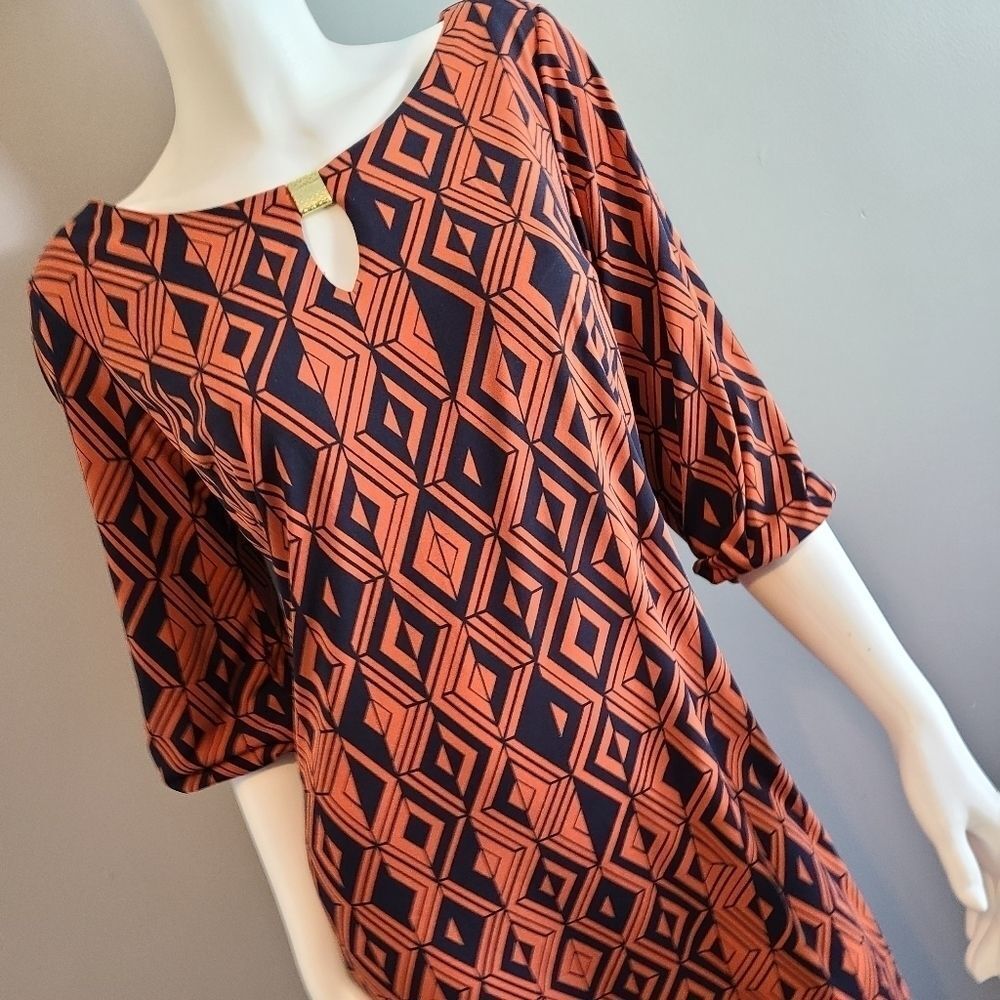 Fen Wright Manson Midi Shift Geometric Dress - image 6